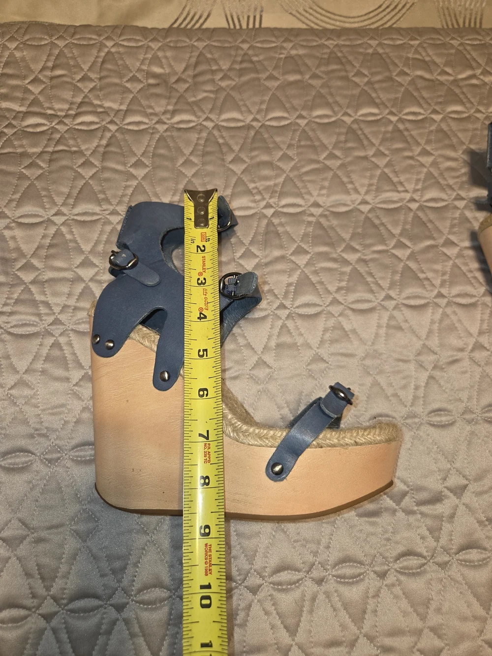 Max Studio Rare Blue Espadrille Wedge Sandals with Ankle Straps Sz 7